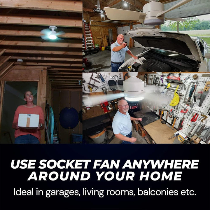 2-in-1 LED Ceiling Fan Light with Remote Control, E27/B22 Base | Kalsten