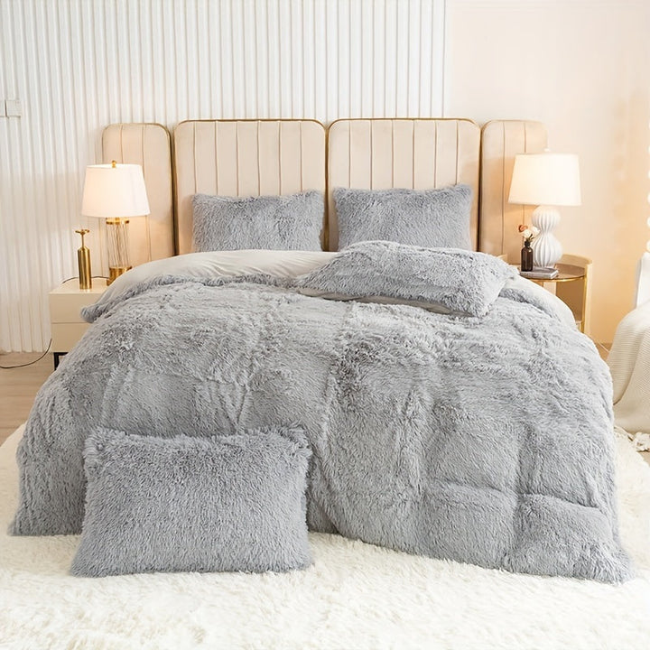 Ultra Soft Plush Duvet Cover Set with Zipper - Luxury & Comfort Kalsten