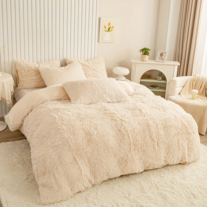 Ultra Soft Plush Duvet Cover Set with Zipper - Luxury & Comfort Kalsten