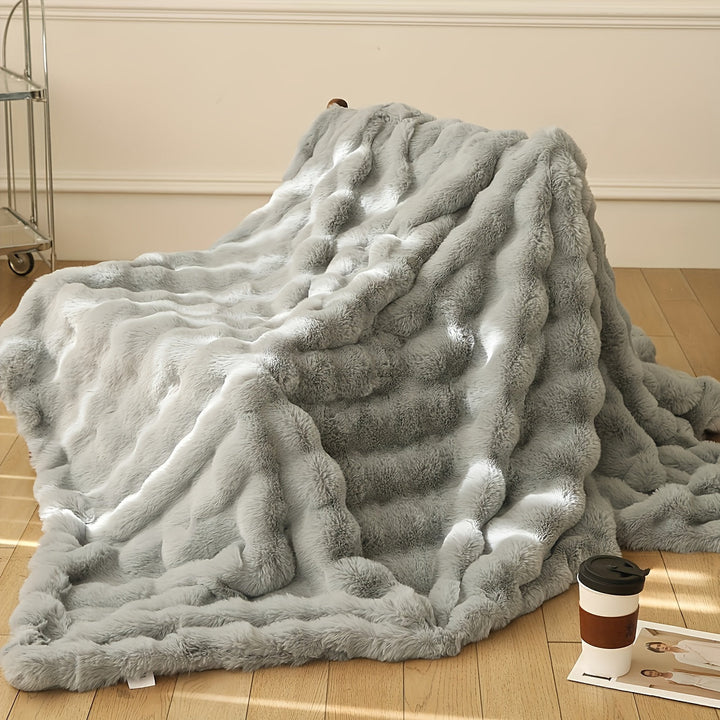 Elegant Rabbit Fleece Blanket - Luxury and Durable Noxord