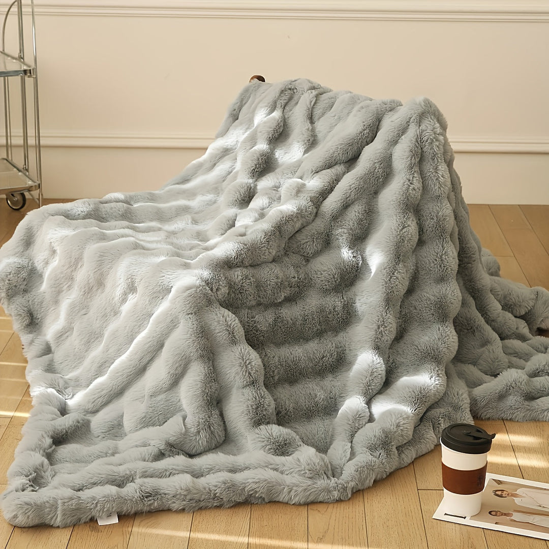 Elegant Rabbit Fleece Blanket - Luxury and Durable Noxord