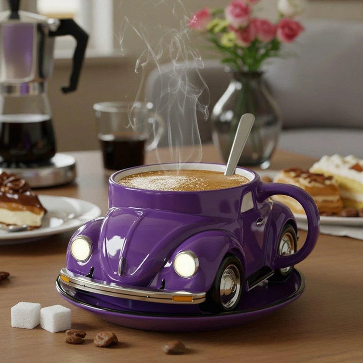 Kalsten | RetroCar Ceramic Coffee Mug – Unique 3D Design for Coffee & Tea