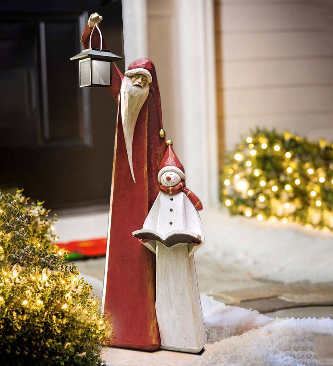 Kalsten | Santa And Snowman Sculpture