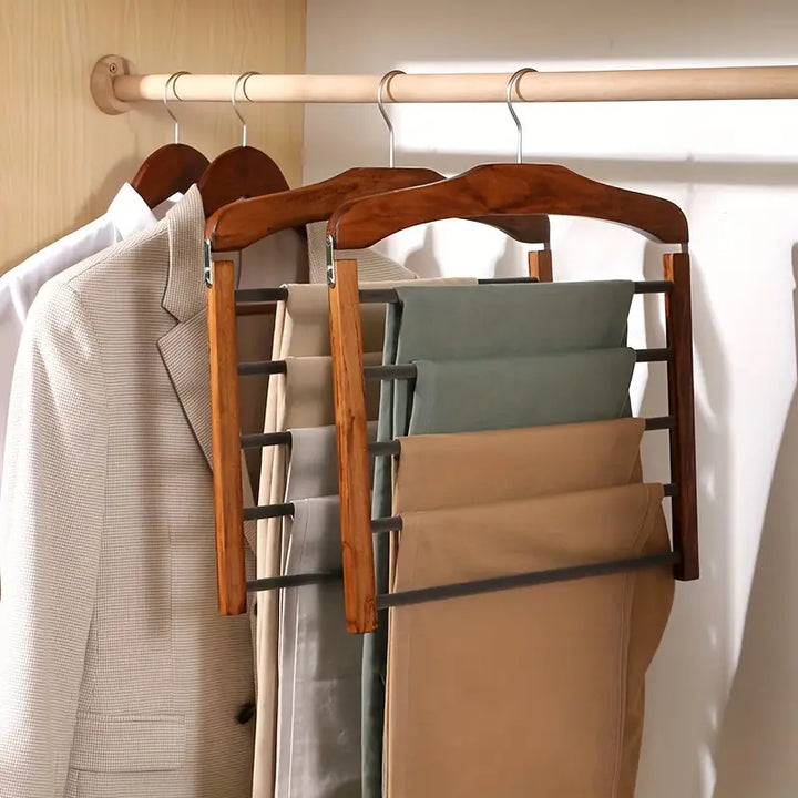 Kalsten | Space-saving wooden multi-pants hanger