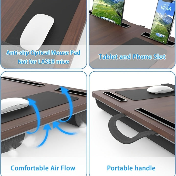 Ergonomic Laptop Holder with Wrist Support and Device Slots | Kalsten
