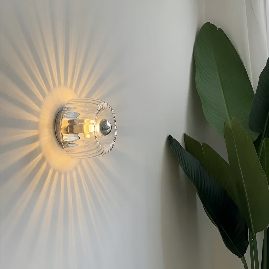 ScandiElegance Wall Lamp – Modern Glass Lighting with Bauhaus Charm Noxord
