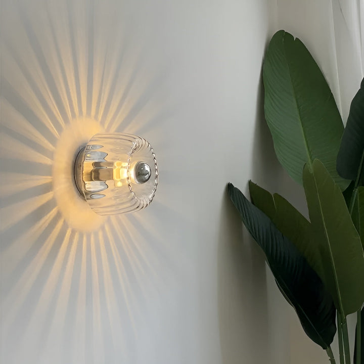 ScandiElegance Wall Lamp – Modern Glass Lighting with Bauhaus Charm Noxord