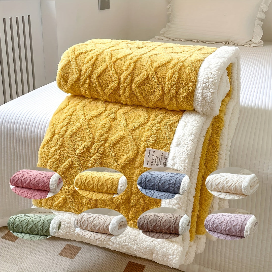 Stylish Reversible Fleece Blanket for Ultimate Comfort and Warmth Noxord