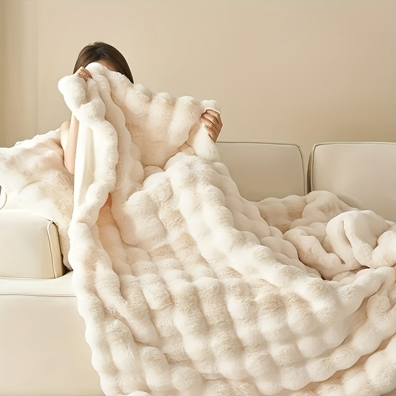 Elegant Rabbit Fleece Blanket - Luxury and Durable Noxord