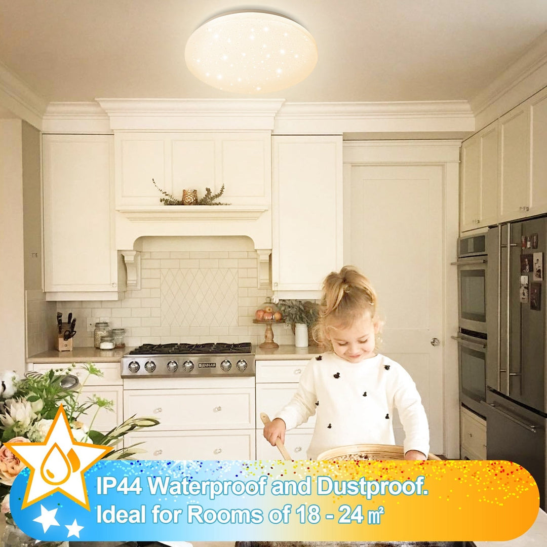 24W LED Ceiling Light Dimmable with Starry Sky Effect | Kalsten