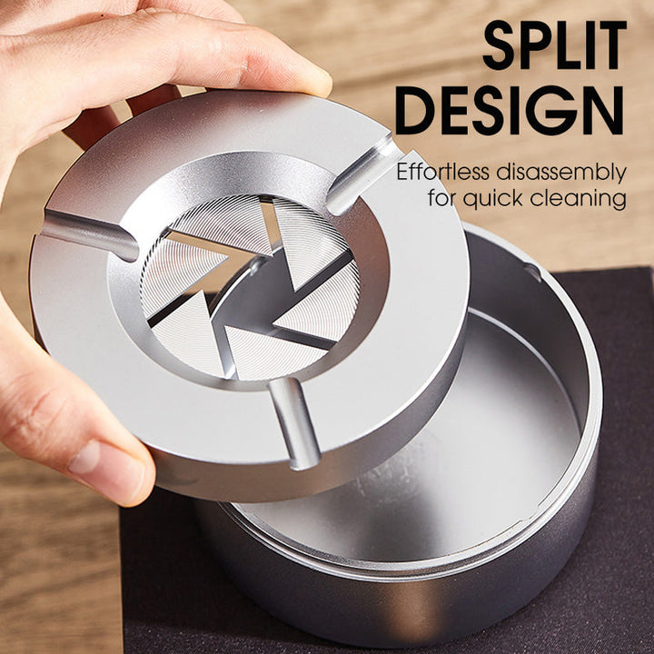 360° Stainless Steel Ashtray with Twist Lid | Kalsten