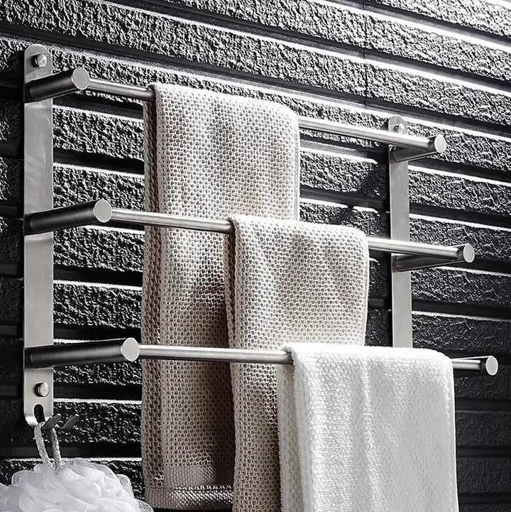 Towel holder stainless steel 3 rods wall mounting | Kalsten