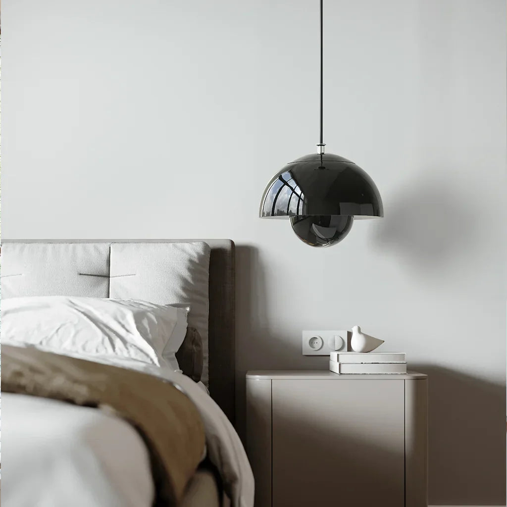 Pendant Light Metal 10 in Spherical Adjustable Living Room Dining Area Modern Chandelier Industrial Style LED Ceiling Fixture | Kalsten