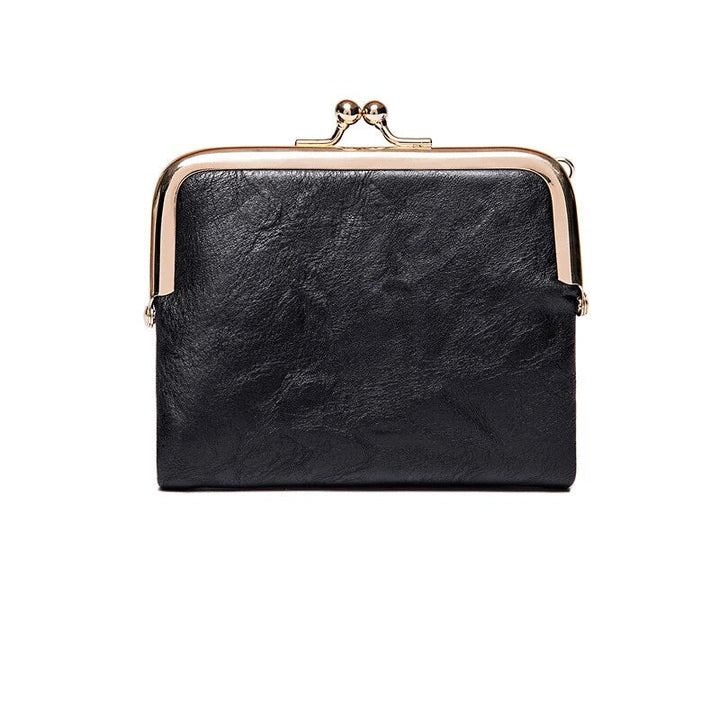Vintage PU Leather Kiss-Lock Wallet Bag Noxord