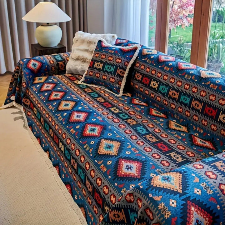 Bohemian Geometric Cotton Area Rug Noxord