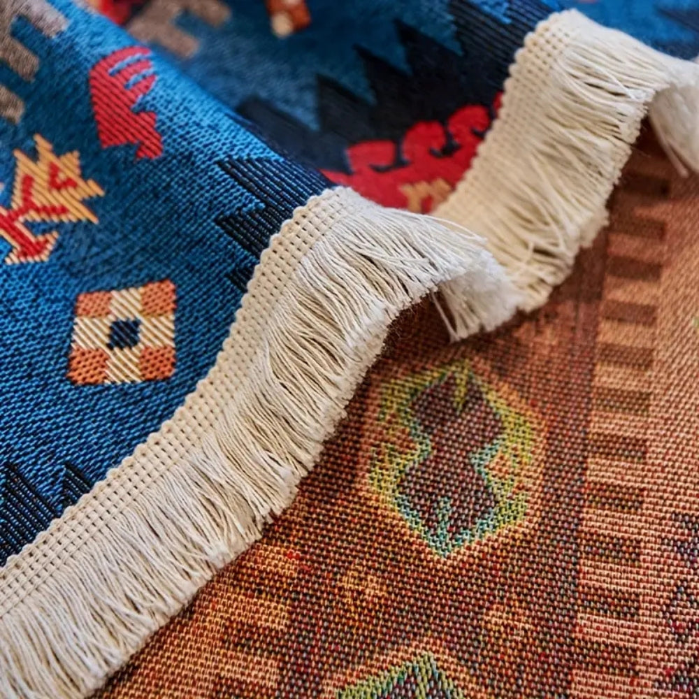 Bohemian Geometric Cotton Area Rug Noxord