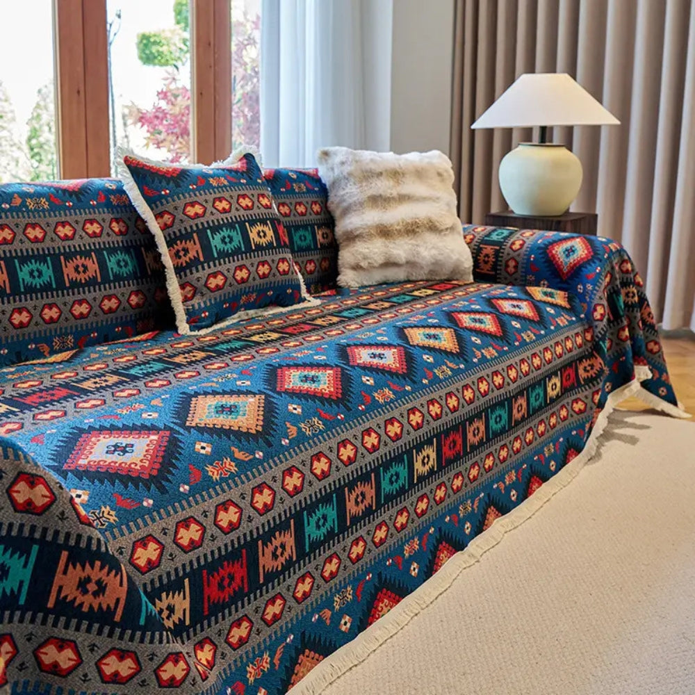 Bohemian Geometric Cotton Area Rug Noxord