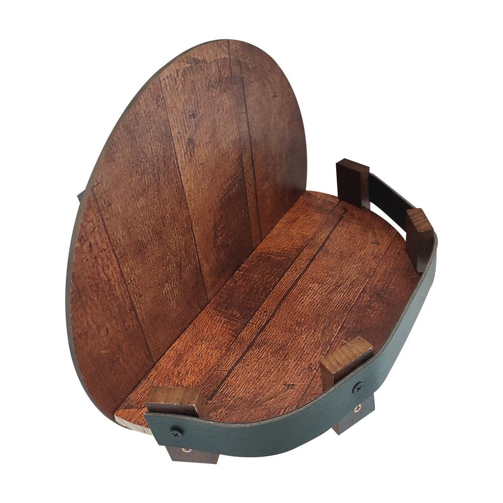 Rustic Oak Wall Shelf for Whisky Display Kalsten