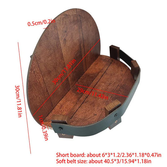 Kalsten | Bourbon Whiskey Barrel Shelf - Rustic Bar Accessories