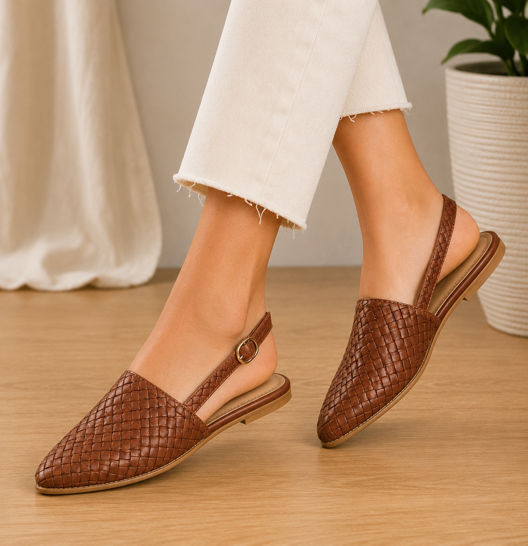 Pointed Toe Flats with Soft Lining and Elegant Finish