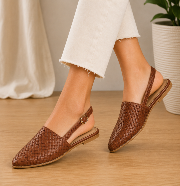 Pointed Toe Flats with Soft Lining and Elegant Finish