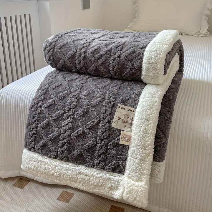 Stylish Reversible Fleece Blanket for Ultimate Comfort and Warmth Noxord
