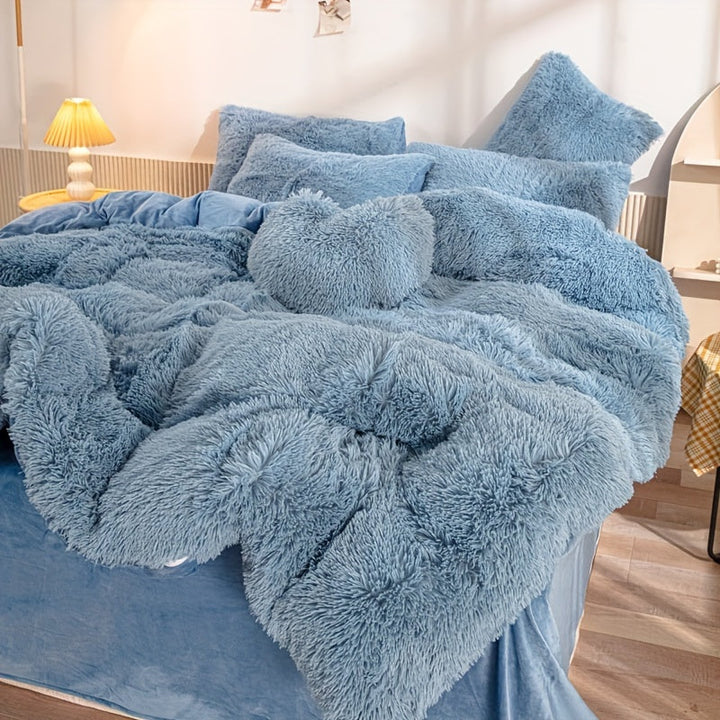 Ultra Soft Plush Duvet Cover Set with Zipper - Luxury & Comfort Kalsten