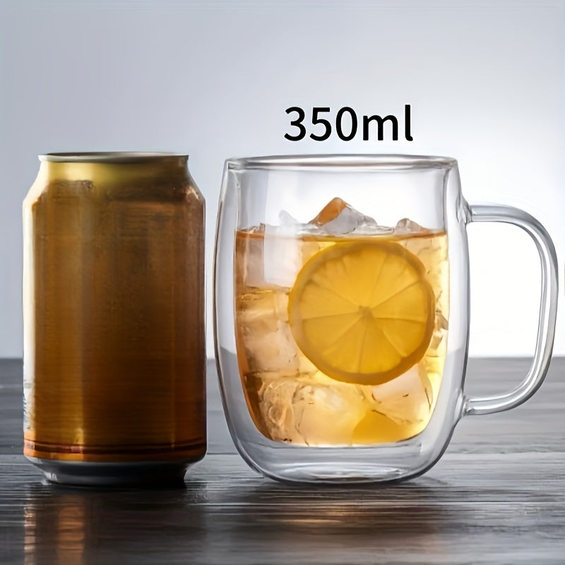 ThermoSip Double-Walled Glass Mug – Borosilicate Glass, Heat Resistant & Elegant | Kalsten