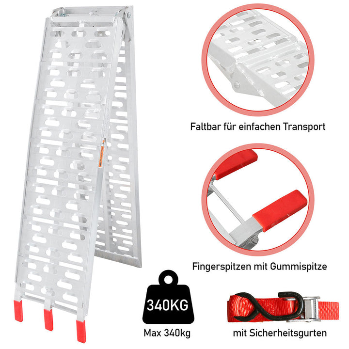 Folding Ramp 340kg Folding Aluminum Loading Ramp Motorcycle | Kalsten