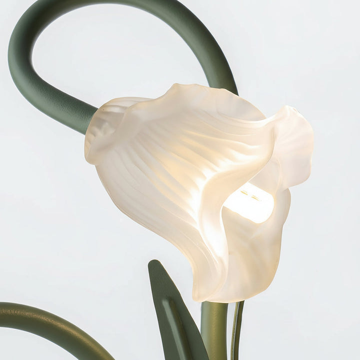 LED Wall Sconce Light – French Country Floral Green Iron Glass (30x27cm / 11.8x10.6in) | Noxord