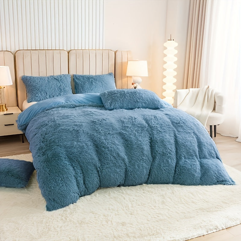 Ultra Soft Plush Duvet Cover Set with Zipper - Luxury & Comfort Kalsten