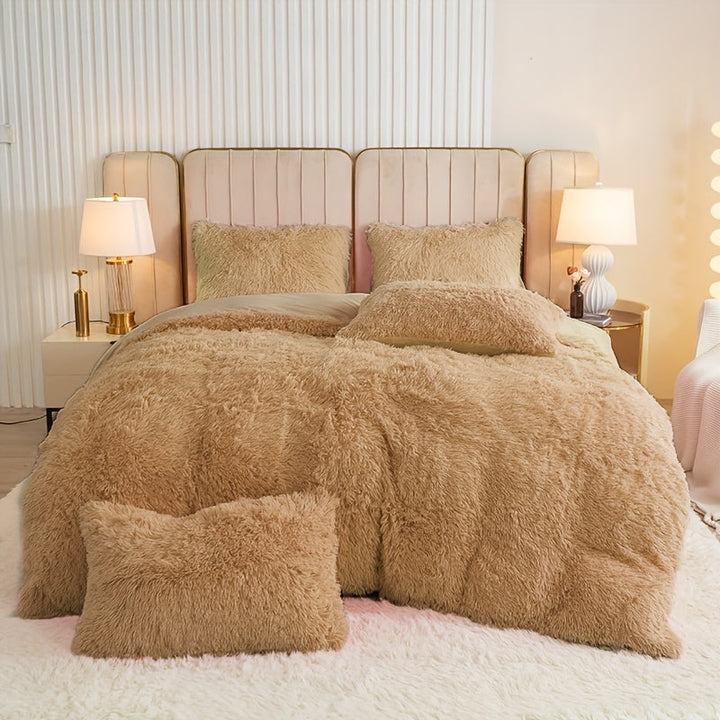 Ultra Soft Plush Duvet Cover Set with Zipper - Luxury & Comfort Kalsten