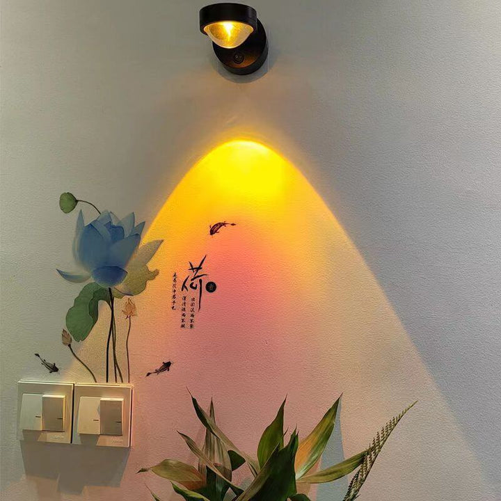 Rechargeable Sunset Red Wall Lamp Bedroom Bedside Installation-free Sunset Lamp | Kalsten