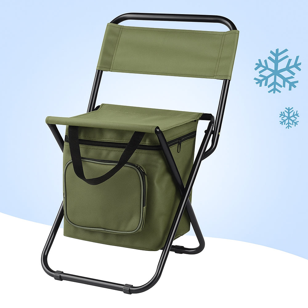 ChillPack Outdoor Chair – Foldable Camping Chair with Backrest and Integrated Cooler Bag | Kalsten