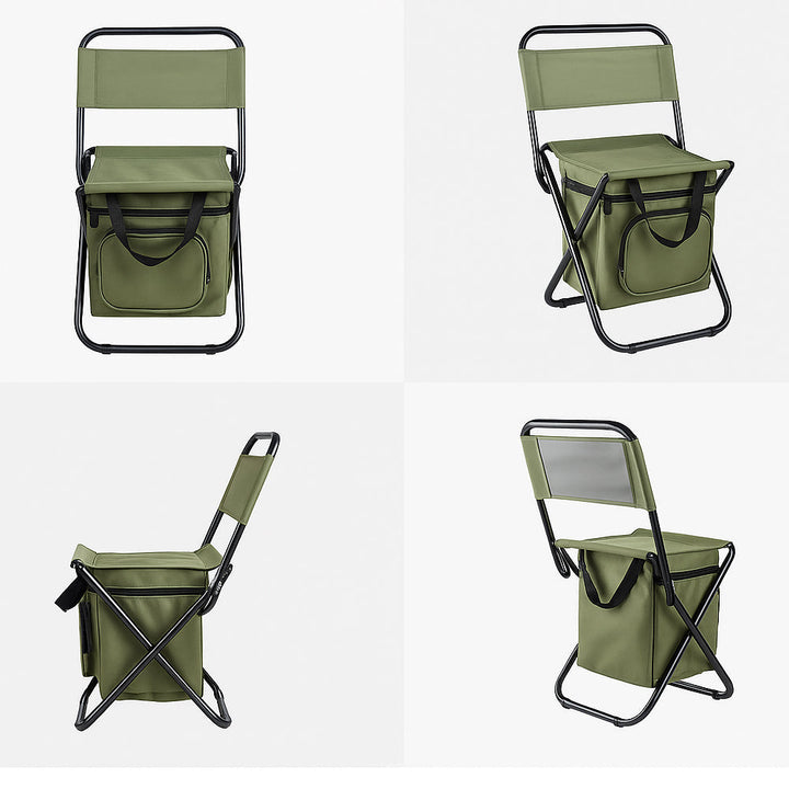 ChillPack Outdoor Chair – Foldable Camping Chair with Backrest and Integrated Cooler Bag | Kalsten