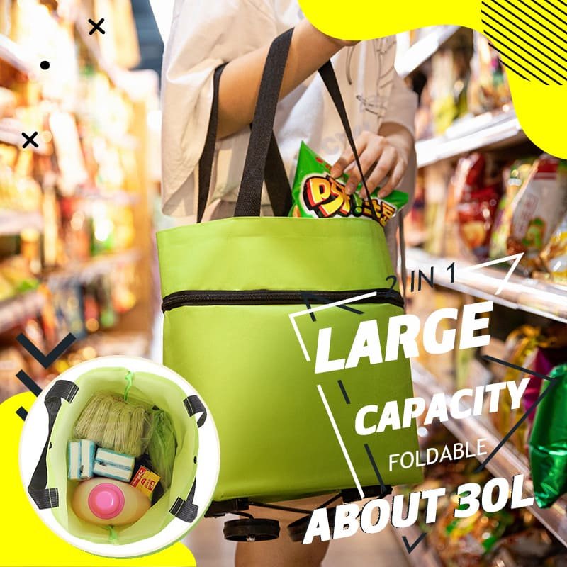 Kalsten | CarryFlex – 2-in-1 Convertible Shopping Bag with Wheels