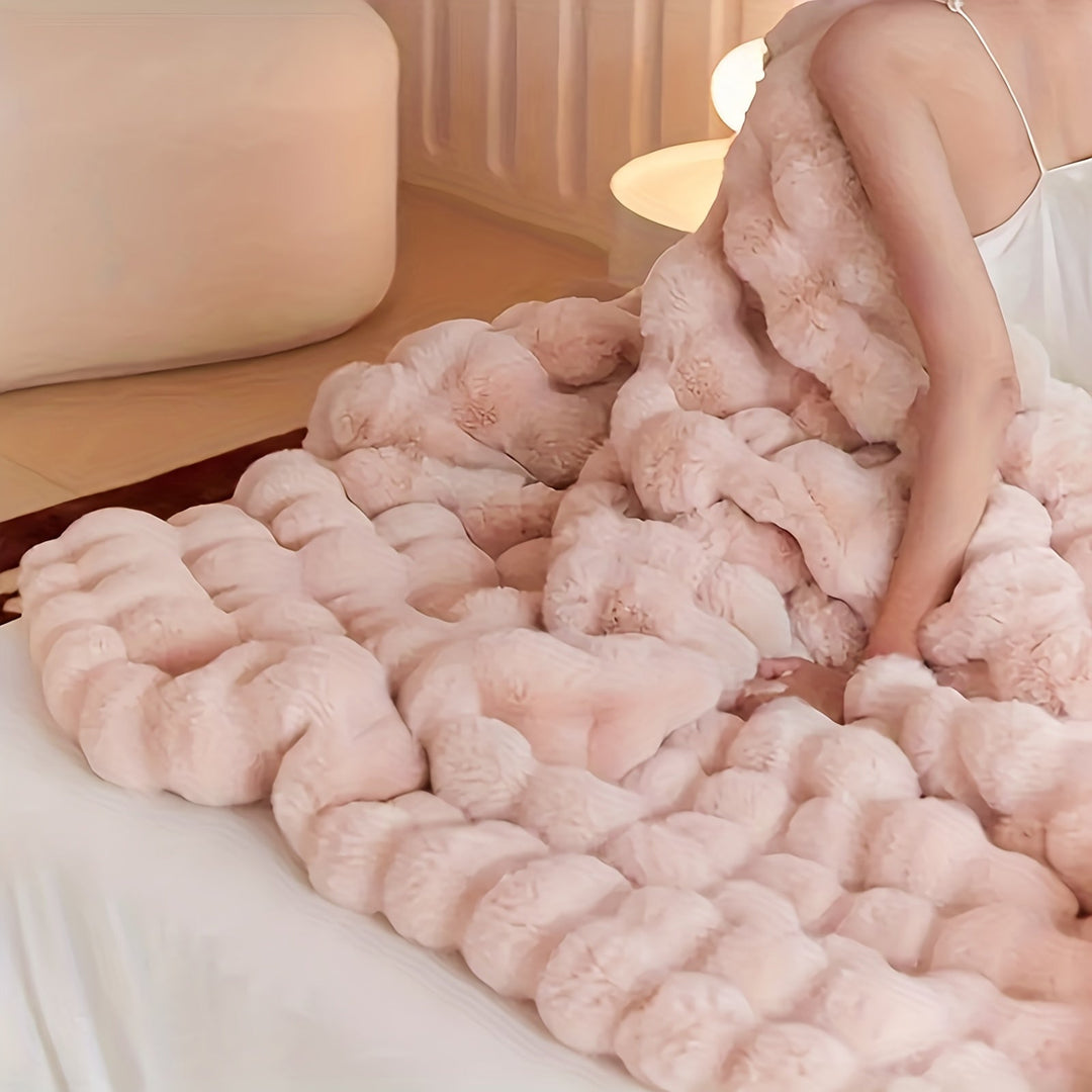 Elegant Rabbit Fleece Blanket - Luxury and Durable Noxord