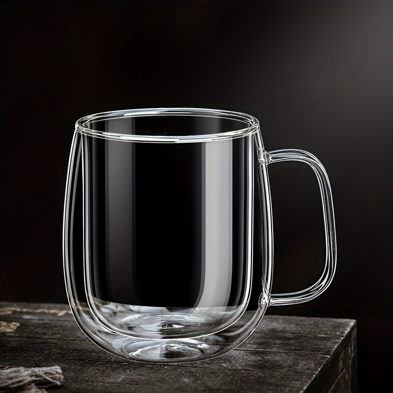 ThermoSip Double-Walled Glass Mug (Heat-Resistant)