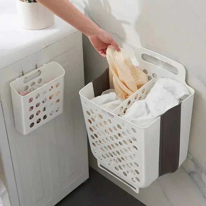 Space-saving laundry basket expandable & foldable | Kalsten