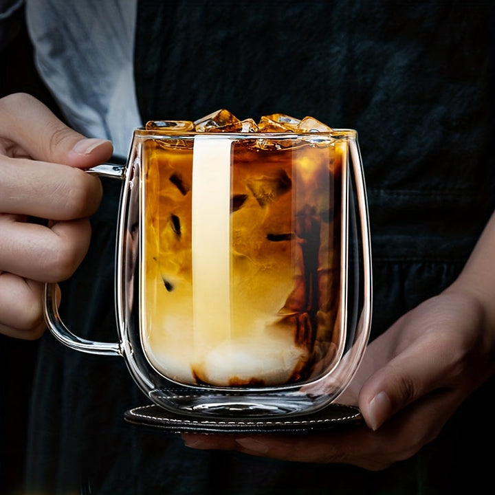 ThermoSip Double-Walled Glass Mug (Heat-Resistant)