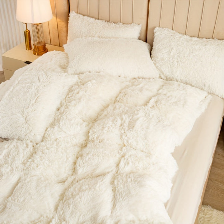 Ultra Soft Plush Duvet Cover Set with Zipper - Luxury & Comfort Kalsten