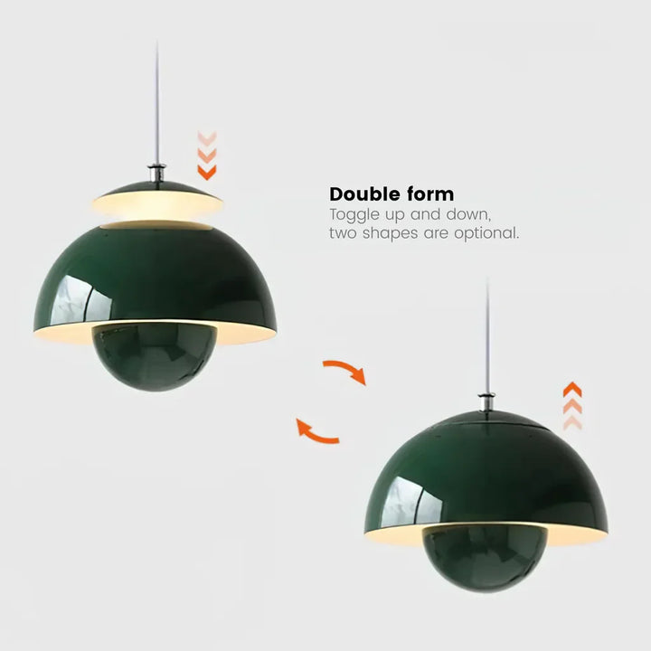 Pendant Light Metal 10 in Spherical Adjustable Living Room Dining Area Modern Chandelier Industrial Style LED Ceiling Fixture | Kalsten