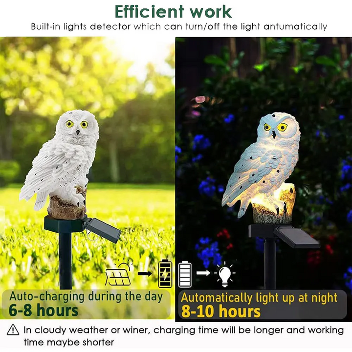 Kalsten | Garden Light Solar Owl Outdoor LED Set