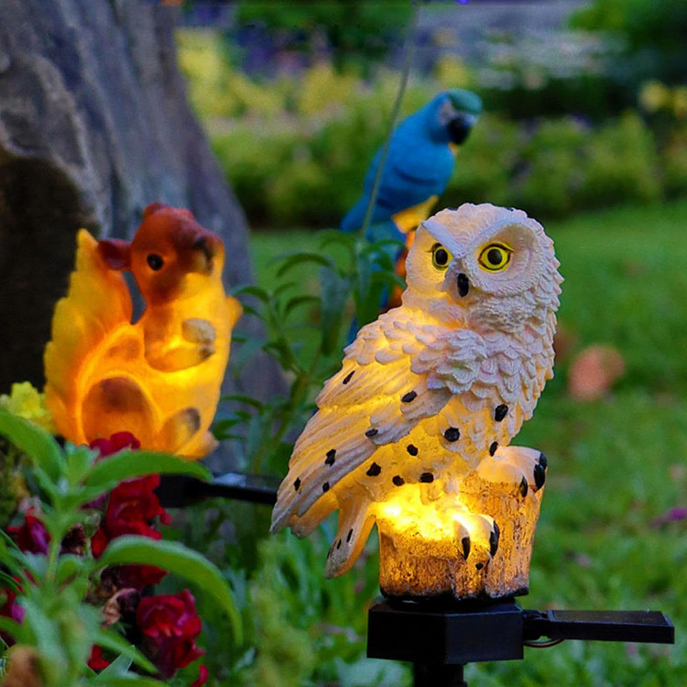 Kalsten | Garden Light Solar Owl Outdoor LED Set
