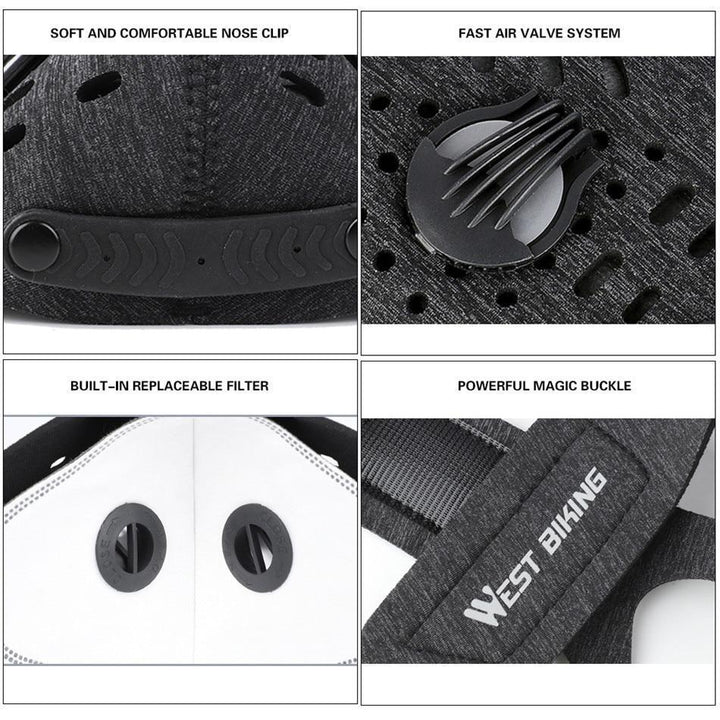 Kalsten | Face Mask Breathable Neoprene Anti Pollution