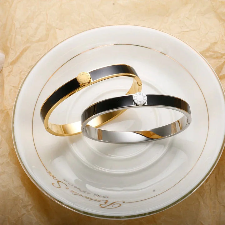 Kalsten | Classy Roman Numeral Bangle Bracelet and Rings