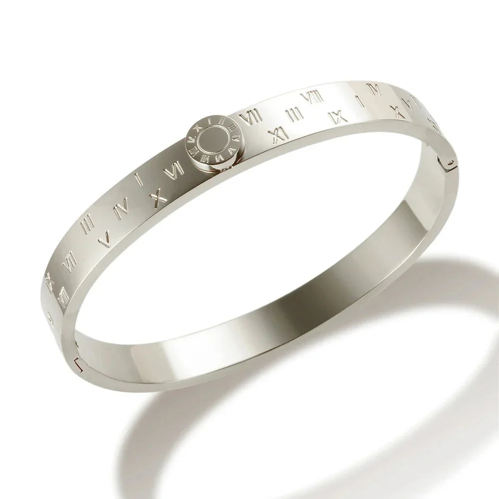 Kalsten | Classy Roman Numeral Bangle Bracelet and Rings