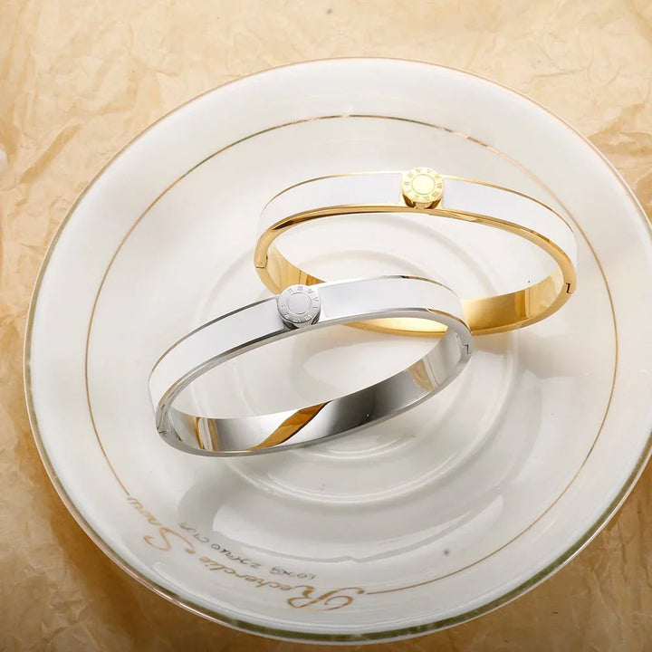 Kalsten | Classy Roman Numeral Bangle Bracelet and Rings