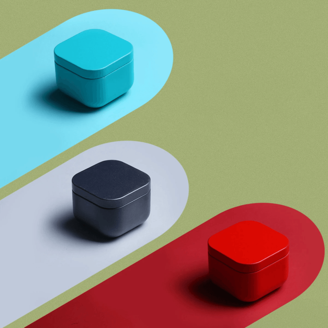Kalsten | Colorful storage box | Small metal tea, candy, pill container