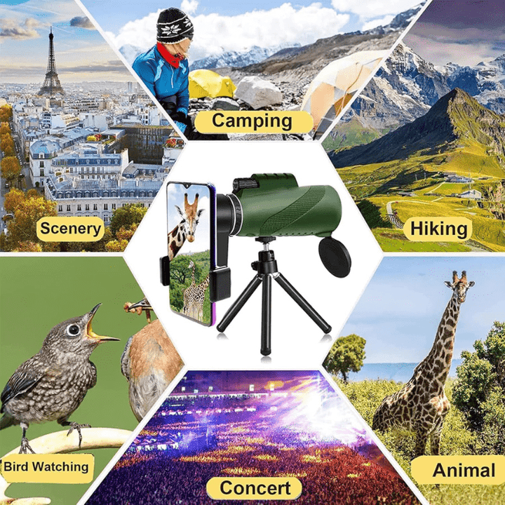 VisionPeak Compact Monocular with HD Lens and High Magnification | Kalsten